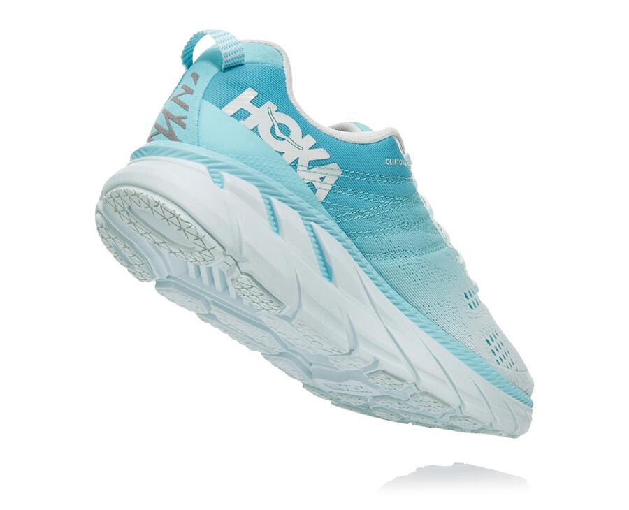 Tenis Corrida Hoka One One Feminino Azuis/Branco - Clifton 6 - 874-DXWBPK